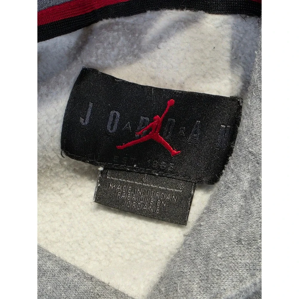 Jordan Jumpman Air Hoodie Mens Large Gray Nike Pullover Sweatshirt